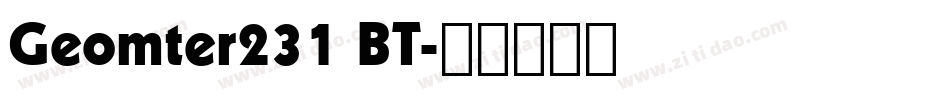 Geomter231 BT字体转换